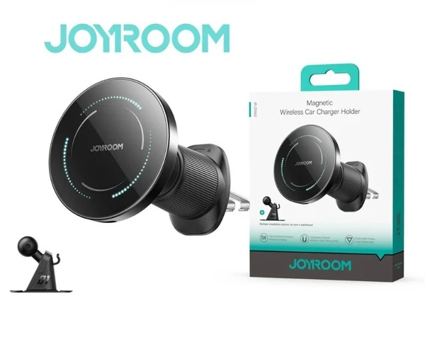JoyRoom 15W MagSafe Wireless Charge Car Mount Phone Holder (Air Vent & Dashboard) - Image 2
